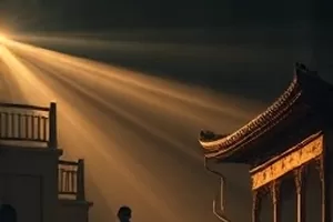 《铁轨尽头》横版剧照：延伸向山口的货运铁轨