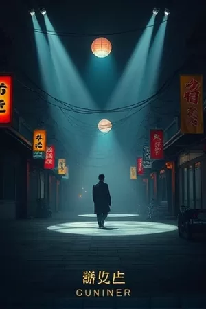 《候场》竖版海报：后台化妆镜前的戏服与剧本