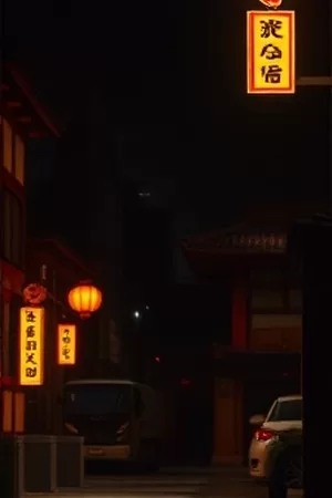 《山海回声》竖版海报：现代楼宇间盘旋的巨兽轮廓